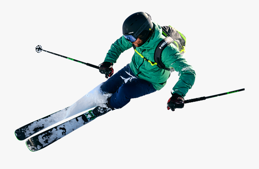 Skier Turns, Transparent Clipart