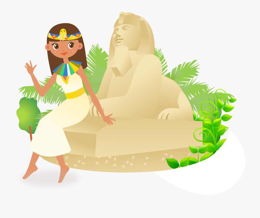 Egypt Clipart Egyptian Girl - Great Sphinx Of Giza, Transparent Clipart