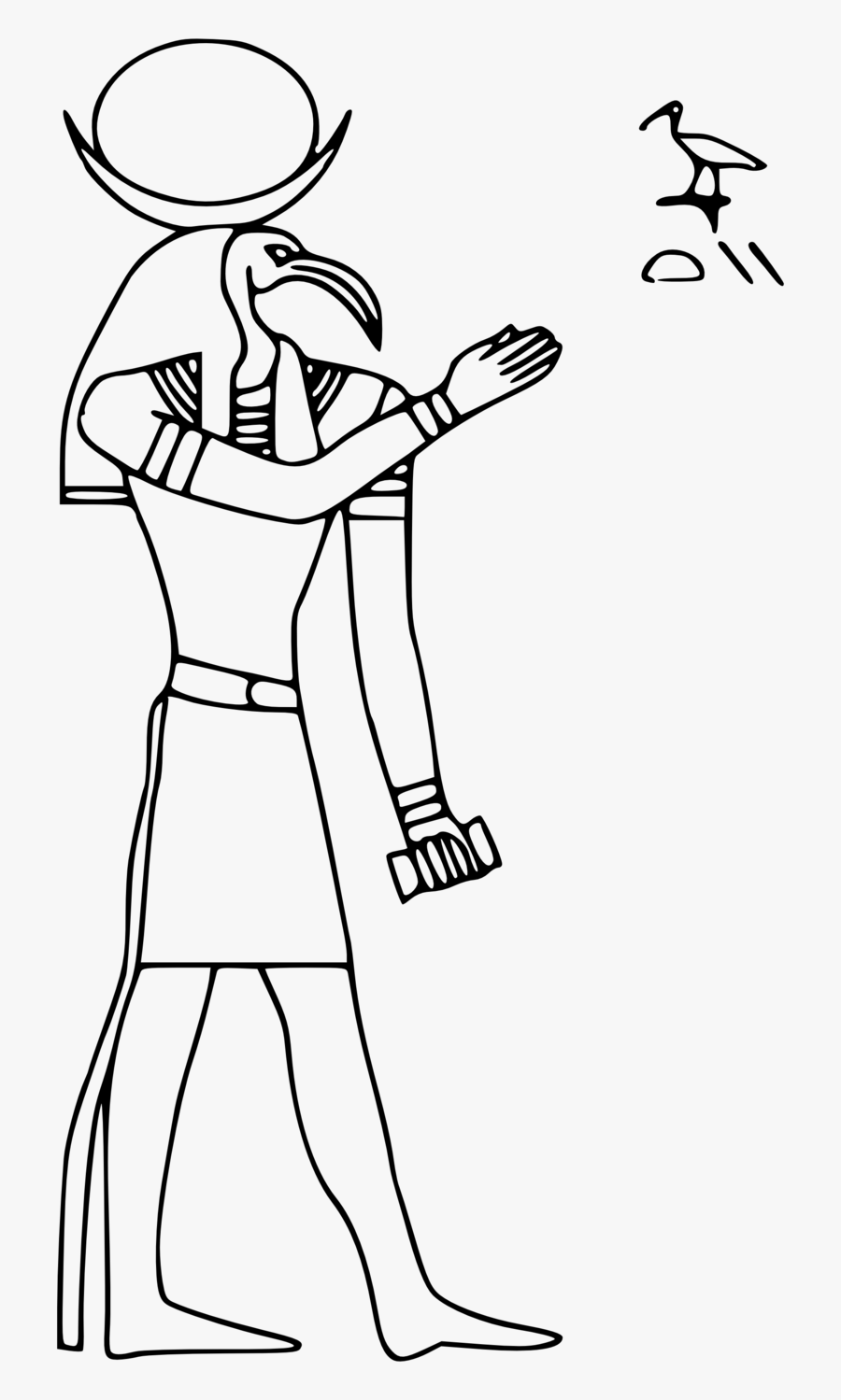 Thot Clip Art - Egyptian God Drawing Thoth, Transparent Clipart
