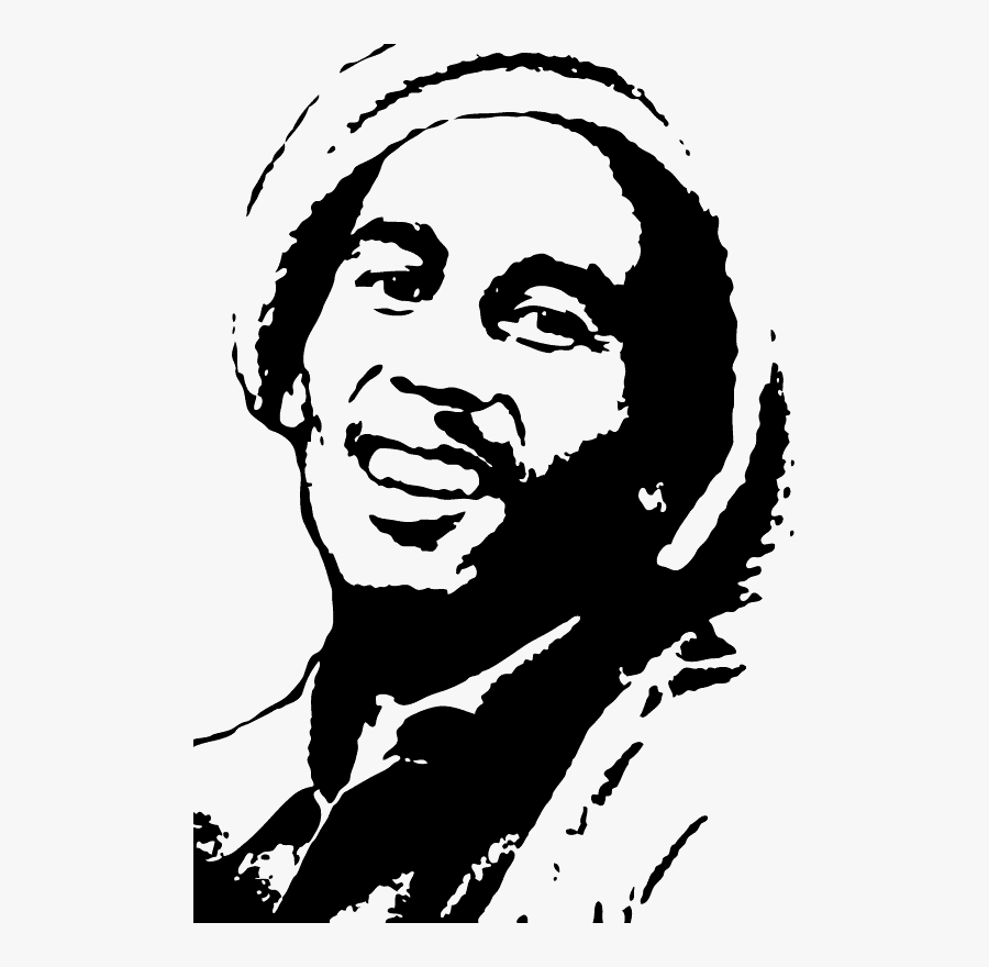 Bob Marley Silhouette, Transparent Clipart