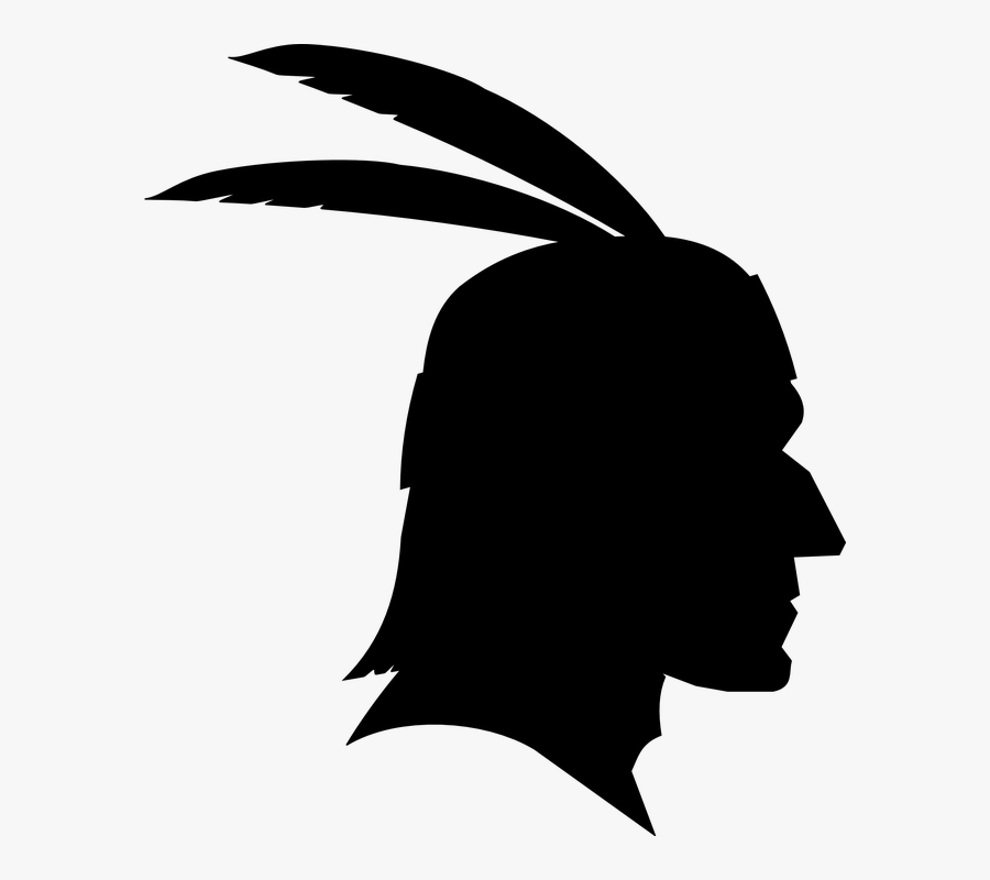 Silhouette Native American Clipart, Transparent Clipart