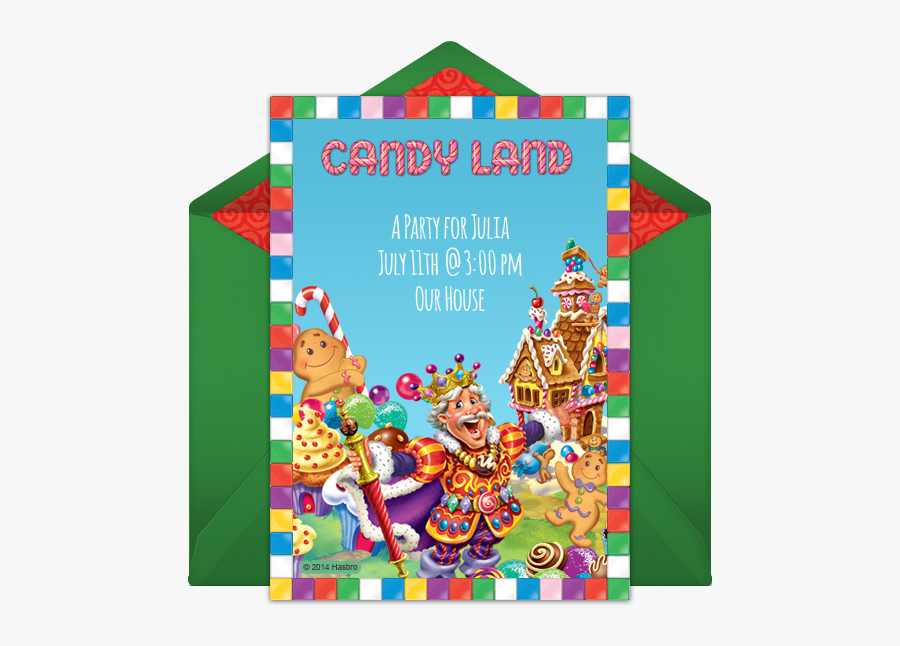 Blank Candyland Invitations, Transparent Clipart