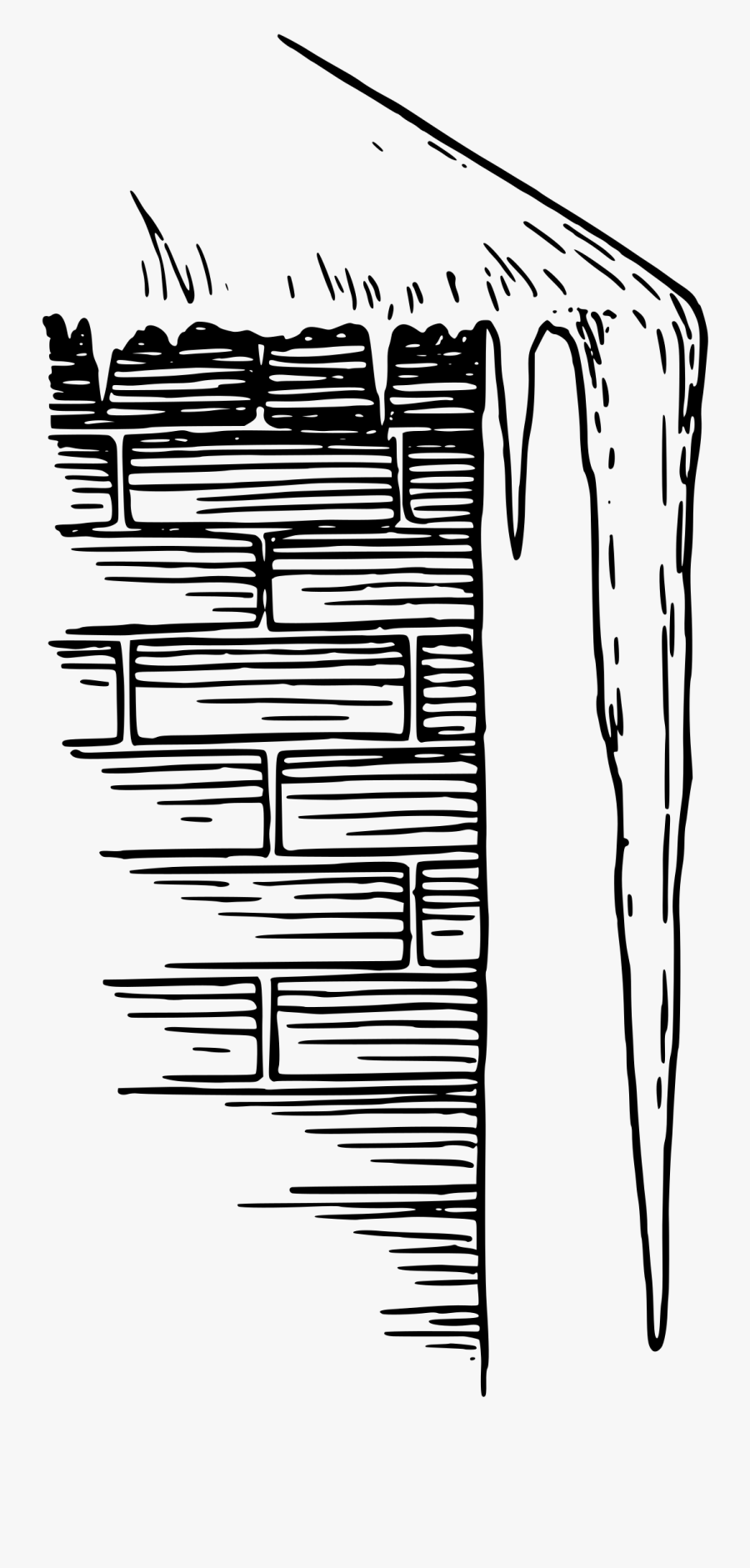 Icicle Line Art Big - Clip Art Icicle, Transparent Clipart