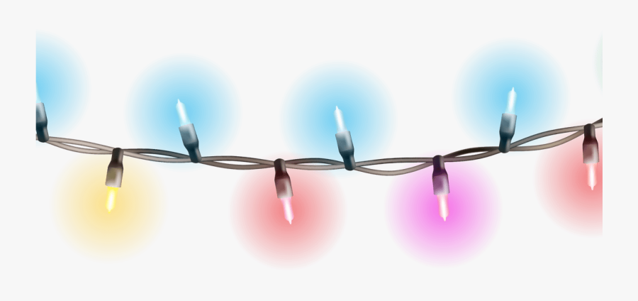 Transparent Christmas String Lights Clipart - Christmas Lights No Background, Transparent Clipart