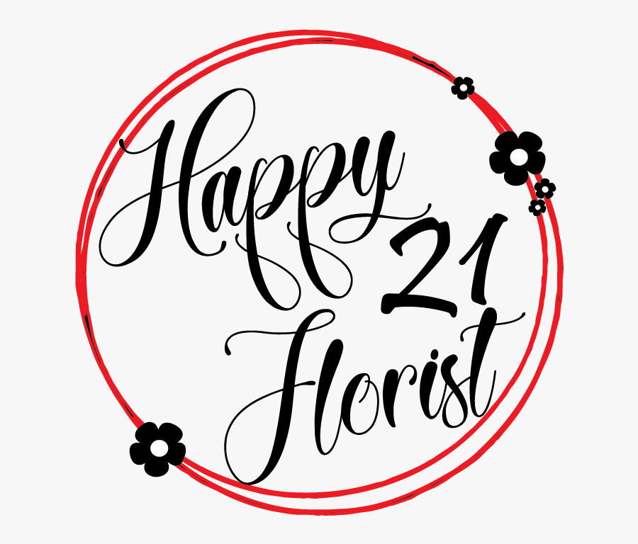 Happy21florist - Calligraphy, Transparent Clipart