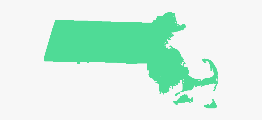 Massachusetts Map Vector, Transparent Clipart