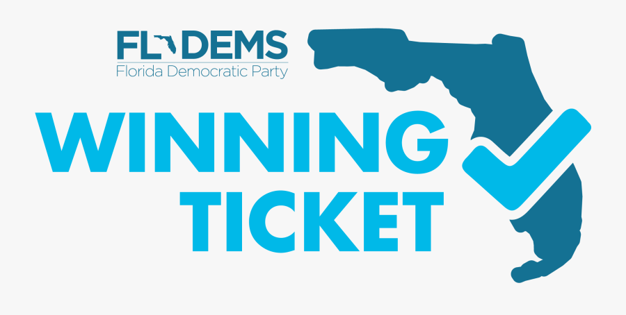 Florida Dems Winning Ticket, Transparent Clipart