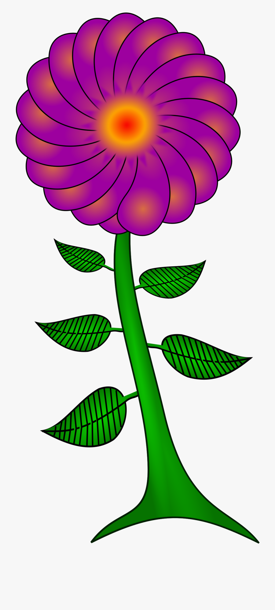 Transparent Flower With Stem Png - Flower, Transparent Clipart