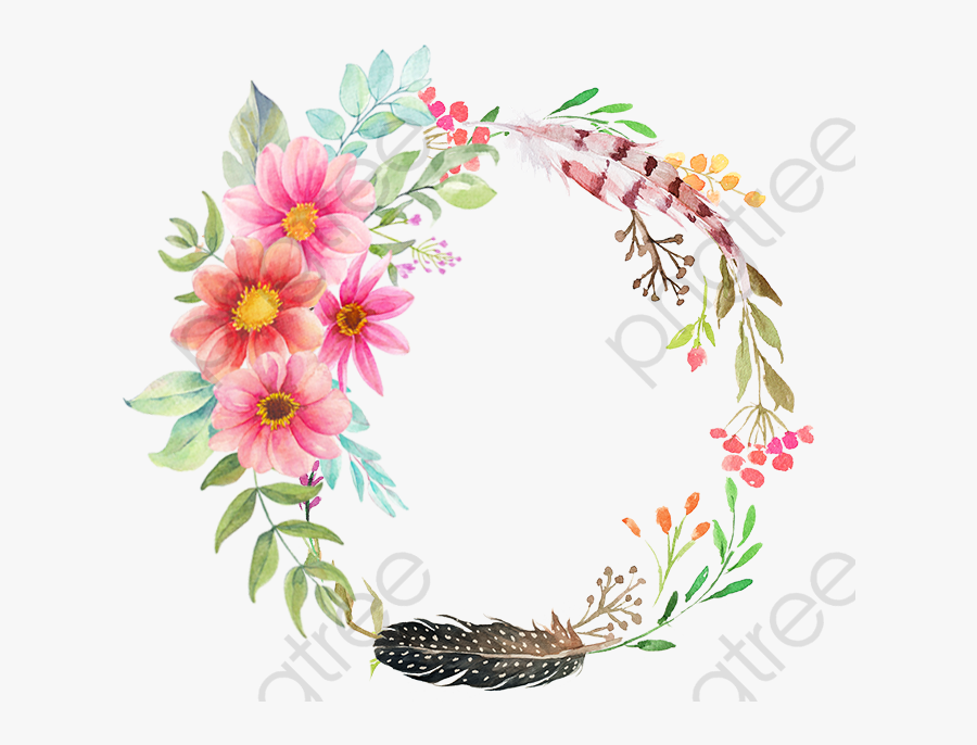 Flower Clipart Hand Painted - Happy Mothers Day Boho, Transparent Clipart