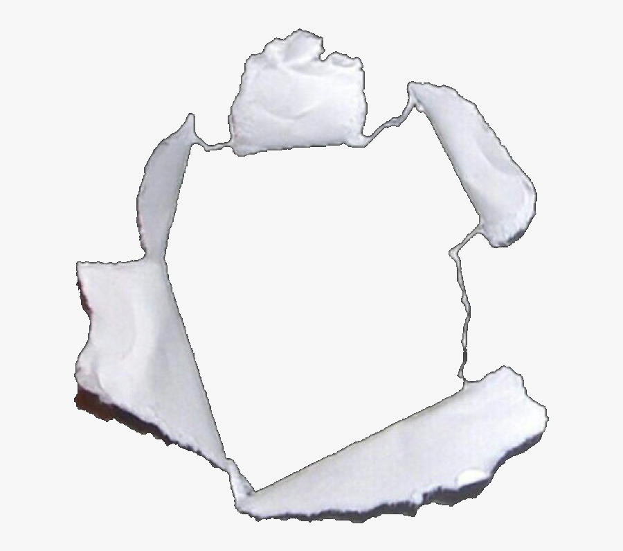 #hole #tear #paper #frame #niche #white #whitetheme - Hole Ripped Paper Png, Transparent Clipart