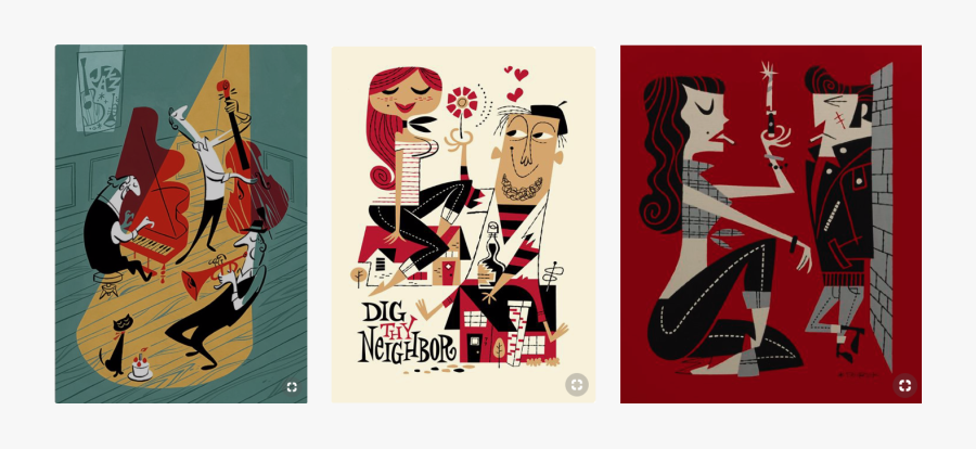 Illustrations Used For Inspiration - Mid Century Modern Illustration, Transparent Clipart