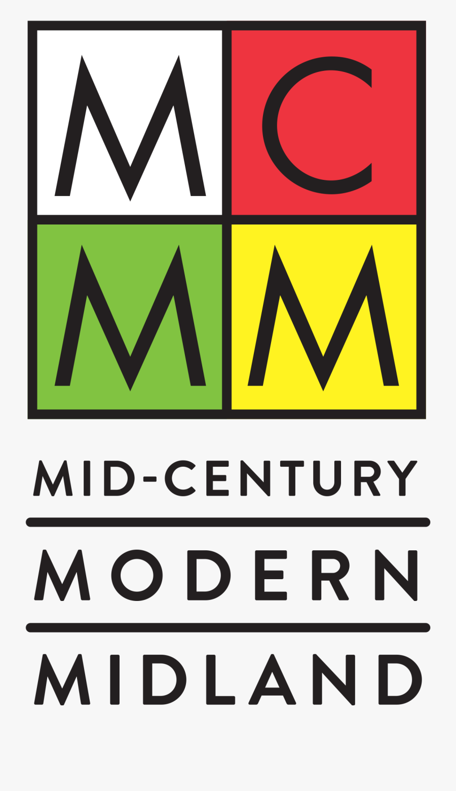 Mid Century Modern Midland Logo, Transparent Clipart