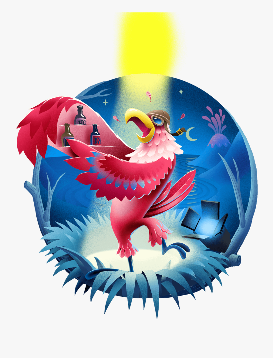 Two Chefs Brewing Beer Label, Transparent Clipart