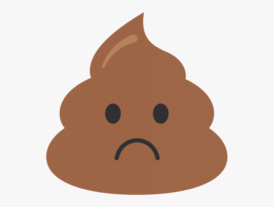 A Sad Poop Emoji, Transparent Clipart