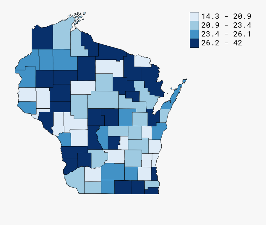 Map Of Wisconsin, Transparent Clipart