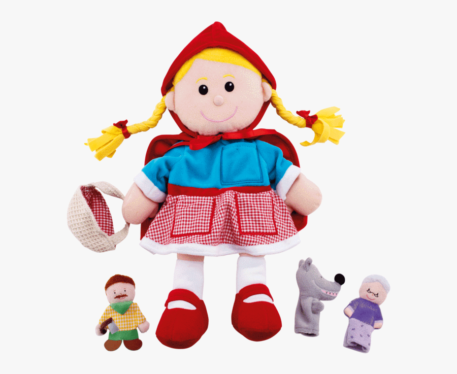 Hand Puppet Set, Little Red Riding Hood - Little Green Riding Hood Baby Toy Dolls, Transparent Clipart