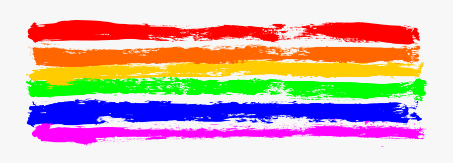 Transparent Stroke Clipart - Rainbow Banner Transparent Background, Transparent Clipart