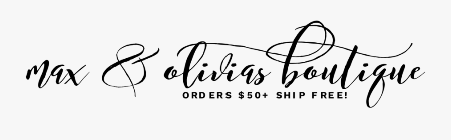 Max And Olivia"s Boutique - Calligraphy, Transparent Clipart