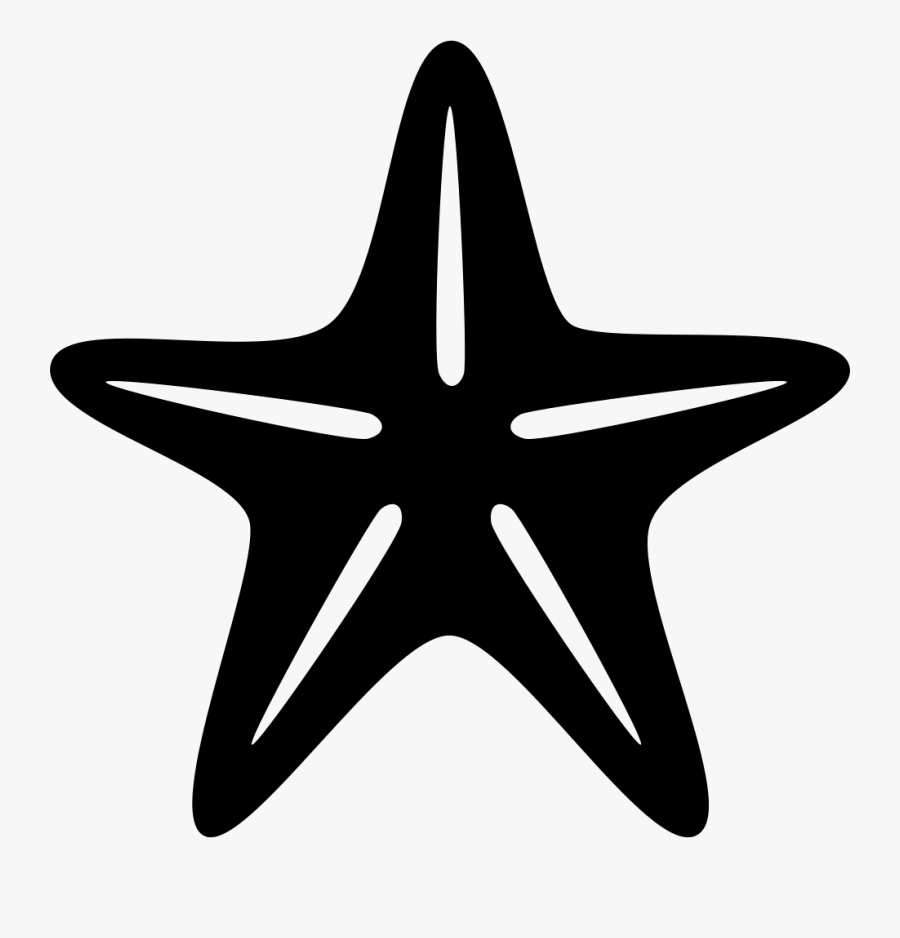 Star Of Sea Fivepointed Shape - Estrella De Mar Silueta, Transparent Clipart