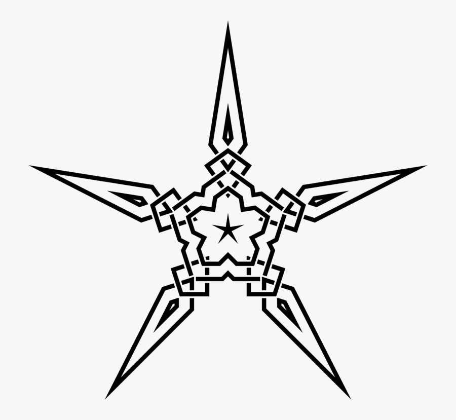 Line Art,star,symmetry - Png Transparent Starfish Clipart, Transparent Clipart