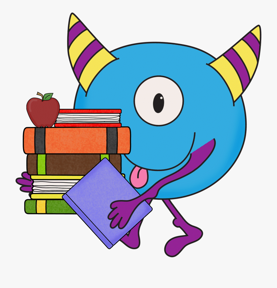 Monster Clipart Reading - Monster Reading A Book, Transparent Clipart