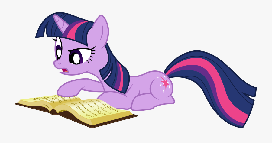 Transparent Reading Book Clipart - Twilight Sparkle Reading Book, Transparent Clipart