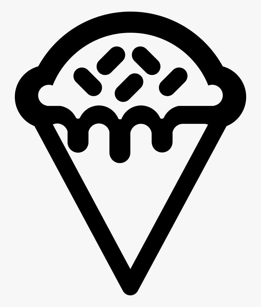Ice Cream Cone With Chocolate Chips, Transparent Clipart