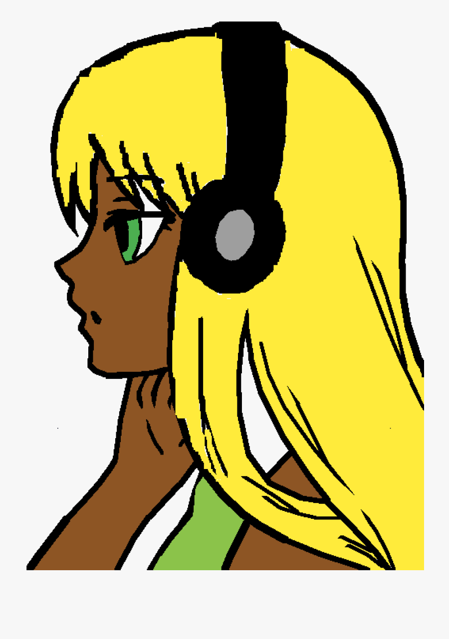 Blonde Hair Green Eyes Girl Chartoon, Transparent Clipart
