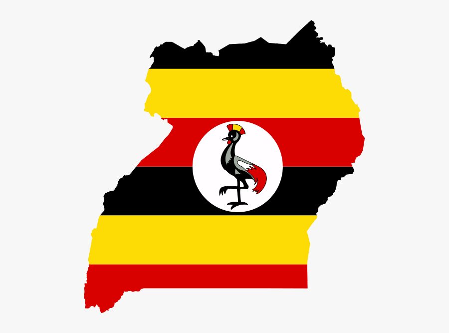 Uganda Map And Flag, Transparent Clipart