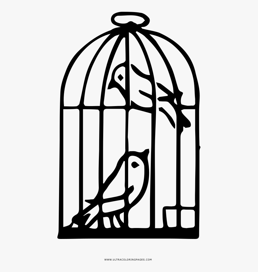 Bird Cage Coloring Page