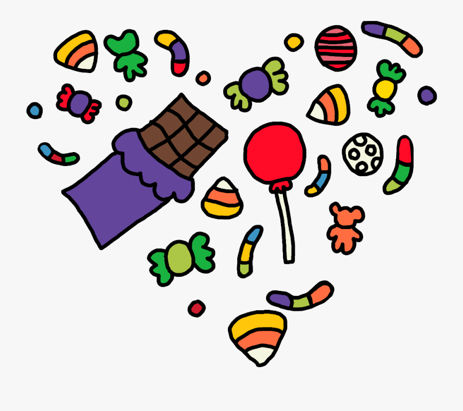 #candy #bright #kawaii #cute #pretty #heart - Drawing, Transparent Clipart