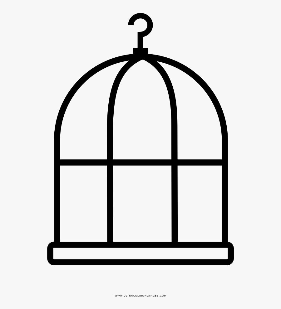 Cage Coloring Page - Jaula Para Dibujar Facil, Transparent Clipart