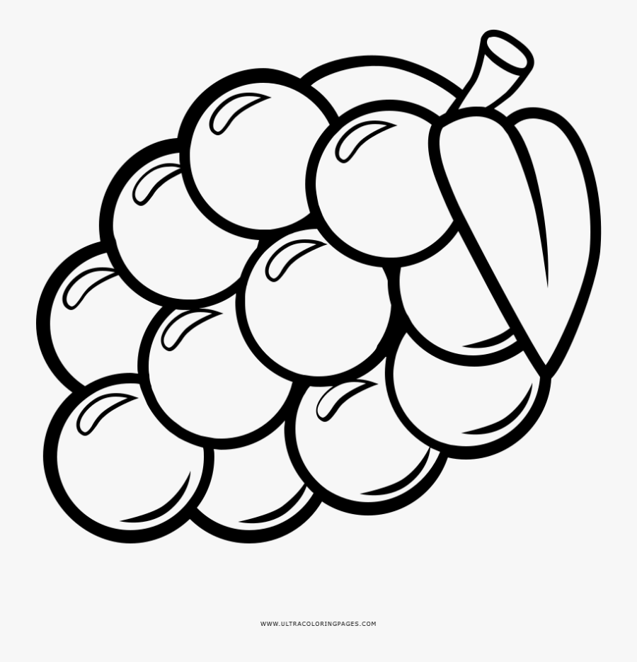Grapes Coloring Page - Grapes Clipart For Coloring, Transparent Clipart
