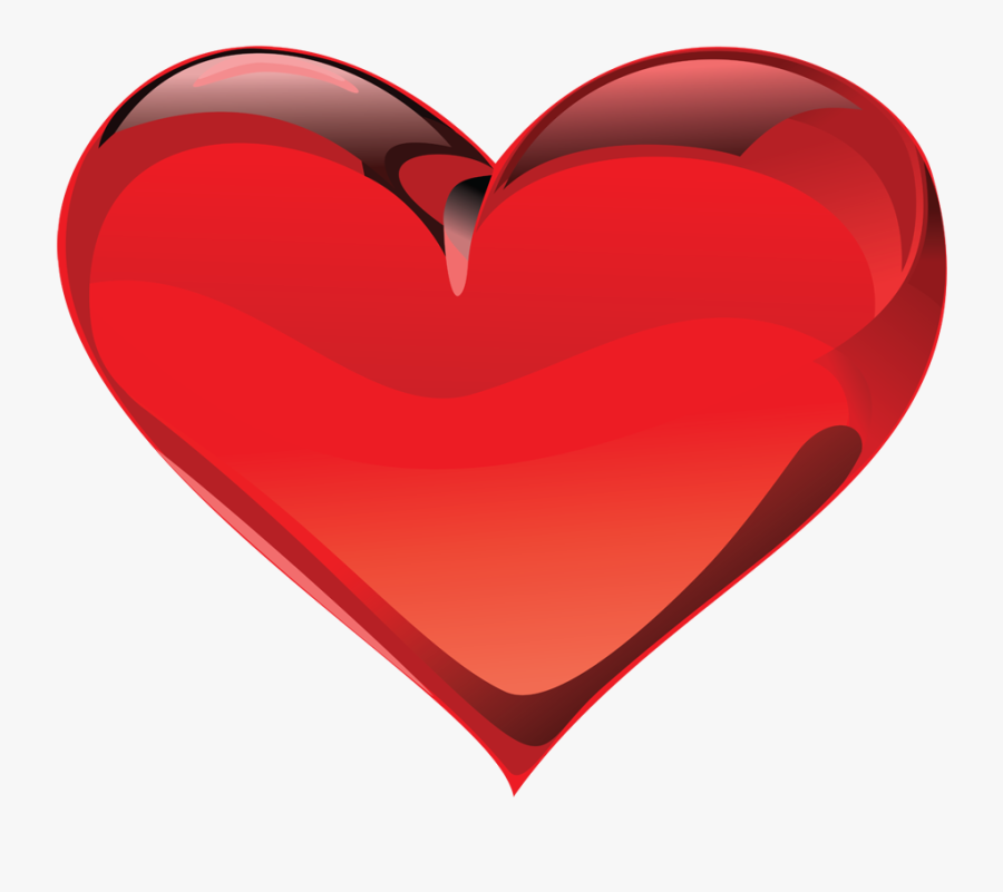 Large Red Heart, Transparent Clipart