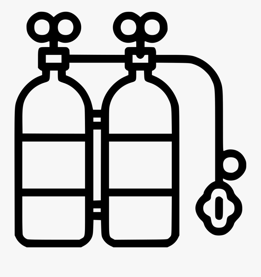 Transparent Tanks Png - Oxygen Tanks Black And White, Transparent Clipart