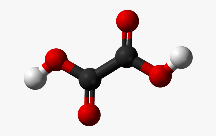 Black Spheres Are Carbon, Red Oxygen, White Hydrogen - Citric Acid 3d Structure, Transparent Clipart