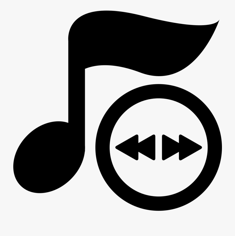 Transparent Eighth Note Png - Icono De Reproductor De Musica, Transparent Clipart