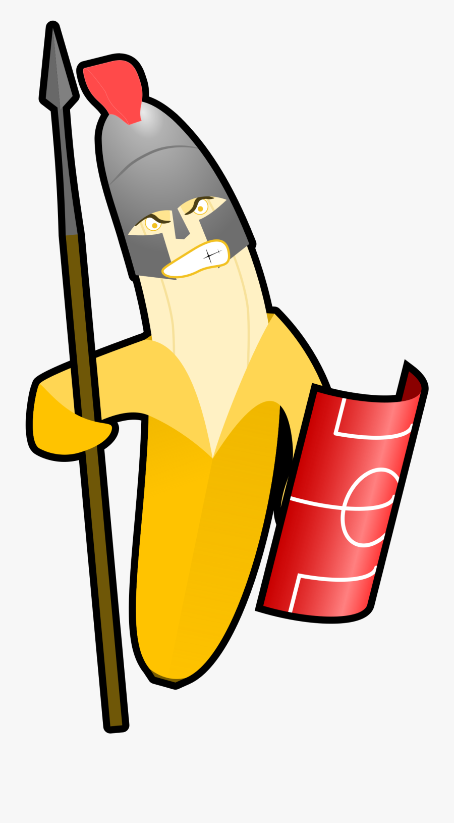 Cartoon Centurion Fruit Free Picture - Food Warrior, Transparent Clipart