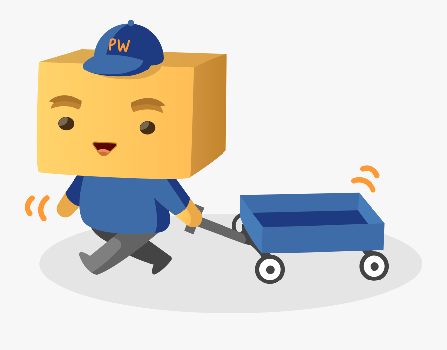 Walker Boy Trolley - Cartoon, Transparent Clipart