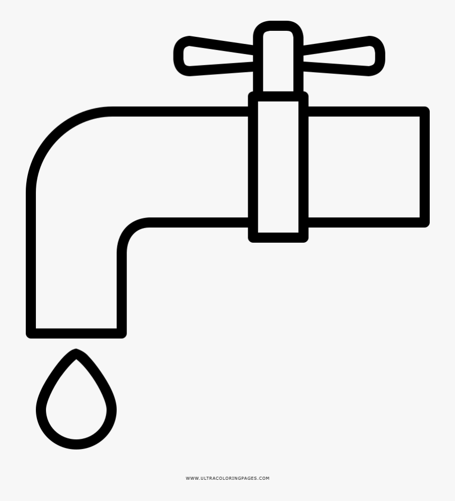 Water Tap Coloring Page - Water Tap For Colouring, Transparent Clipart