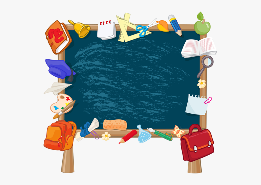 School Articles Border Pinterest - Scraps School, Transparent Clipart