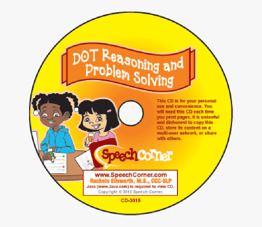 Dot Reason And Problem Solving Cd - Label, Transparent Clipart