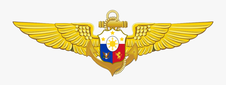 Philippine Navy Aviators Badge - Navy Aircrew Wings, Transparent Clipart