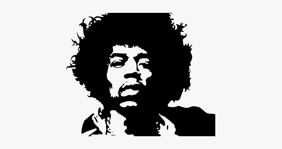 Jimi Hendrix Black And White, Transparent Clipart
