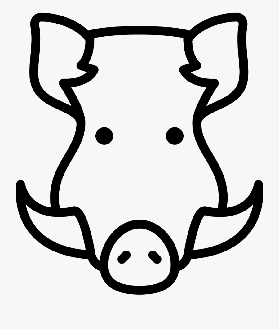 Boar Head - Boar Head Drawing Easy, Transparent Clipart
