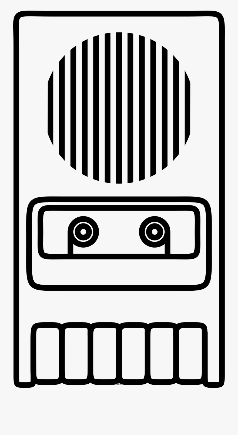 Tape Recorder Coloring Page - Red And White Stripe Circle, Transparent Clipart