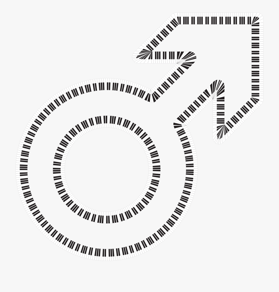 Male Symbol Piano Keys Clip Arts - Piano Keys Circle Png, Transparent Clipart