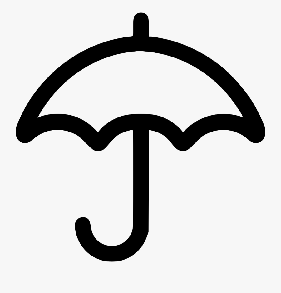 Symbol,black And White,clip Art,graphics - Umbrella Icon White Png, Transparent Clipart