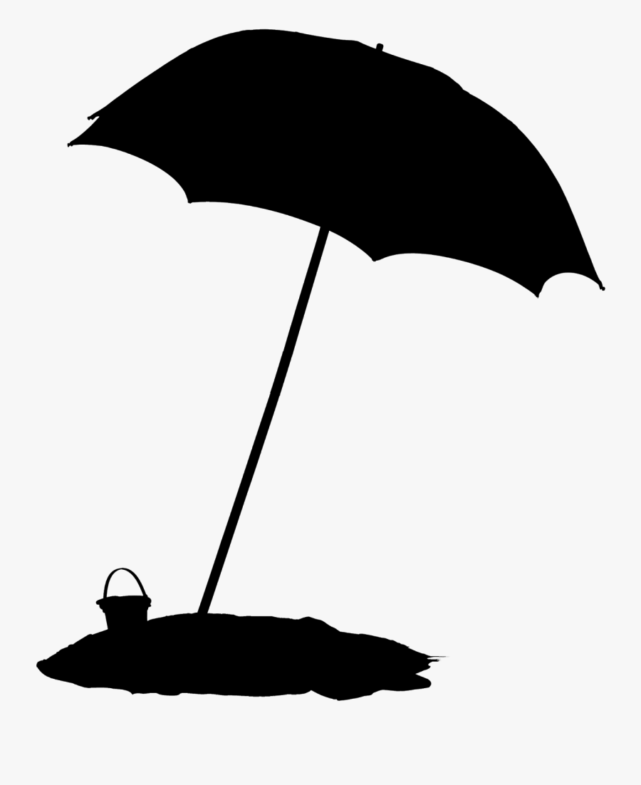 Clip Art Black & White - Umbrella, Transparent Clipart