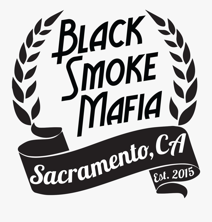 Black Smoke Mafia Logo, Transparent Clipart